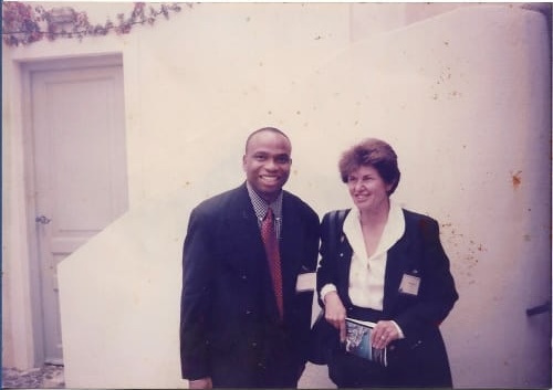 Photo 6. 2000 at the Space Conference, Santorini, Greece.